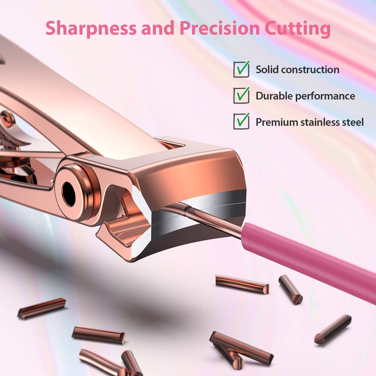 Kaasage Nail Clipper and File - Professional Stainless Steel Heavy Duty Nail Cutter with Ergonomic Long Handle and Sharp Jaw Clip Finger Nails and Thick Toenails Easily, Gift for Adults, Men & Seniors