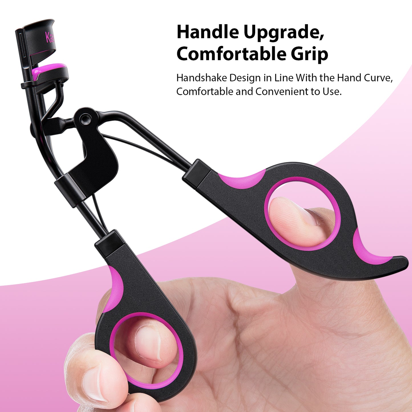 Kaasage Eyelash Curler with Pads - Lash Curler with 5 Extra Silicone Replacement Pads, Get Perfect Curl in 5 Seconds