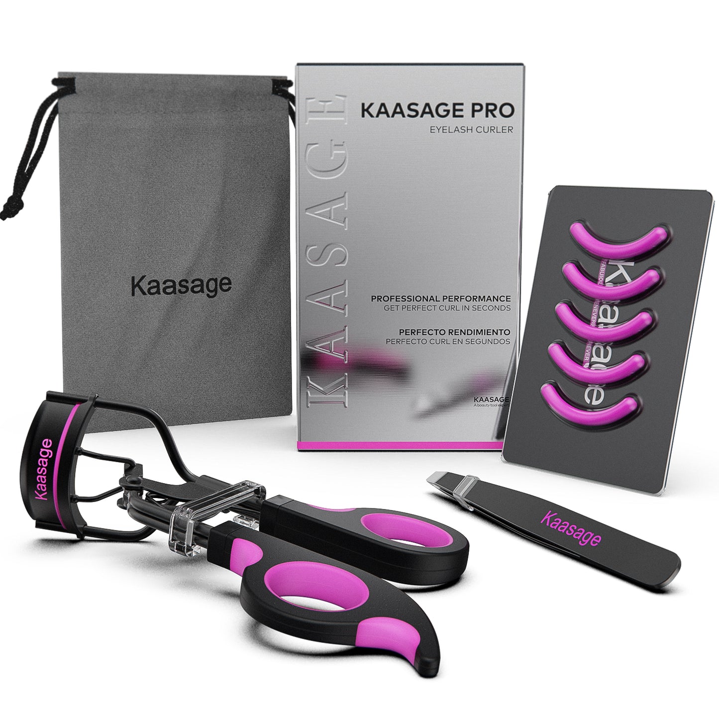 Kaasage Eyelash Curler for Women - Black Professional Lash Curler